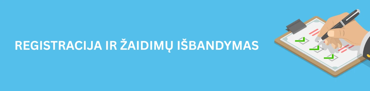 Kazino registracija ir žaidimų išbandymas